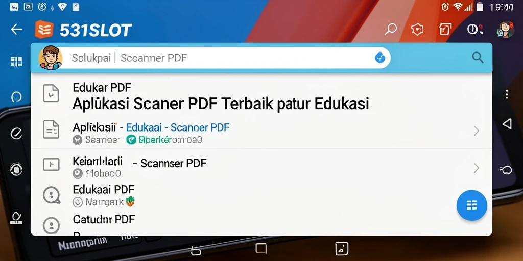 Antarmuka sederhana 531SLOT untuk pemindaian PDF.
