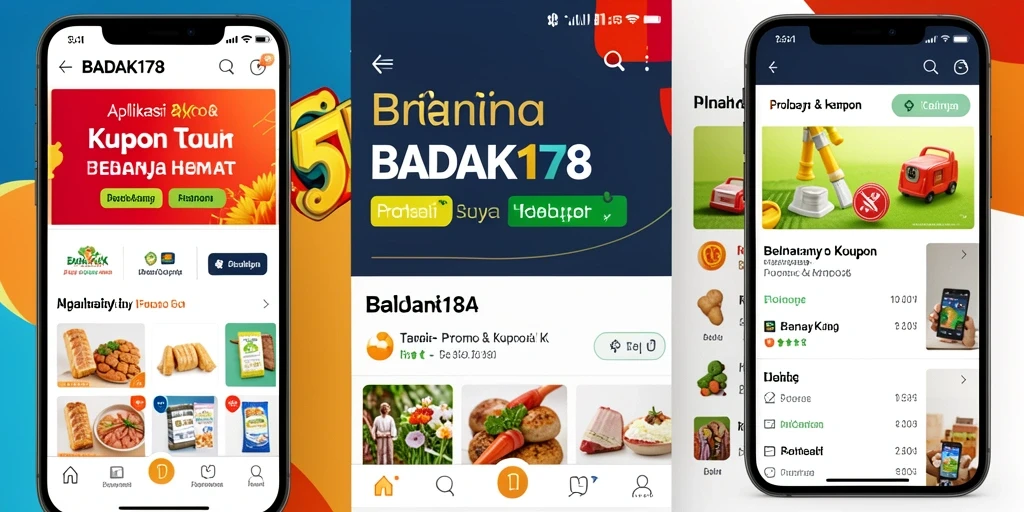 Tampilan antarmuka aplikasi BADAK178 dengan promo dan kupon terbaru.