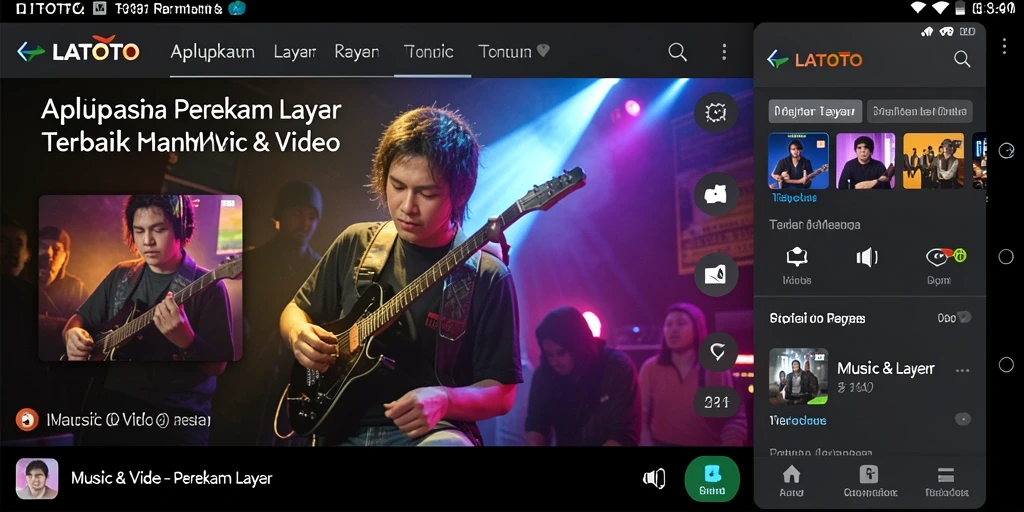 Antarmuka LATOTO yang user-friendly saat merekam layar.