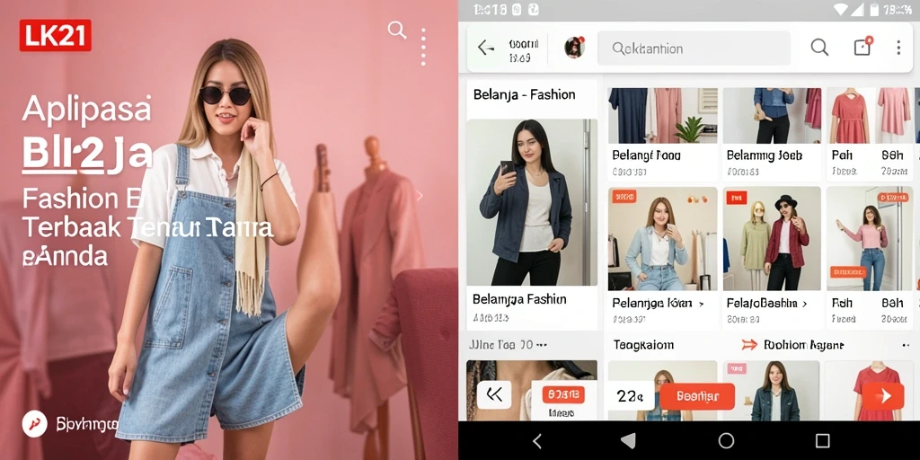 Tampilan antarmuka LK21 yang modern dan fungsional untuk belanja fashion.