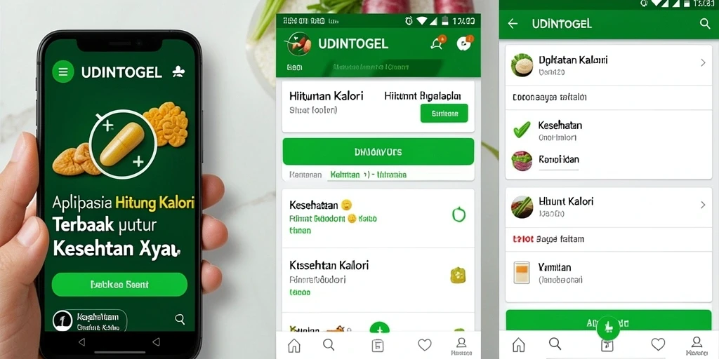 Antarmuka pengguna UDINTOGEL yang intuitif untuk menghitung kalori.
