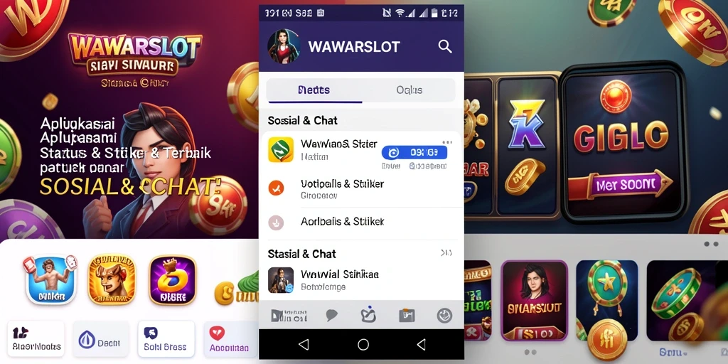 Tampilan antarmuka WAWARSLOT yang user-friendly dan penuh warna.