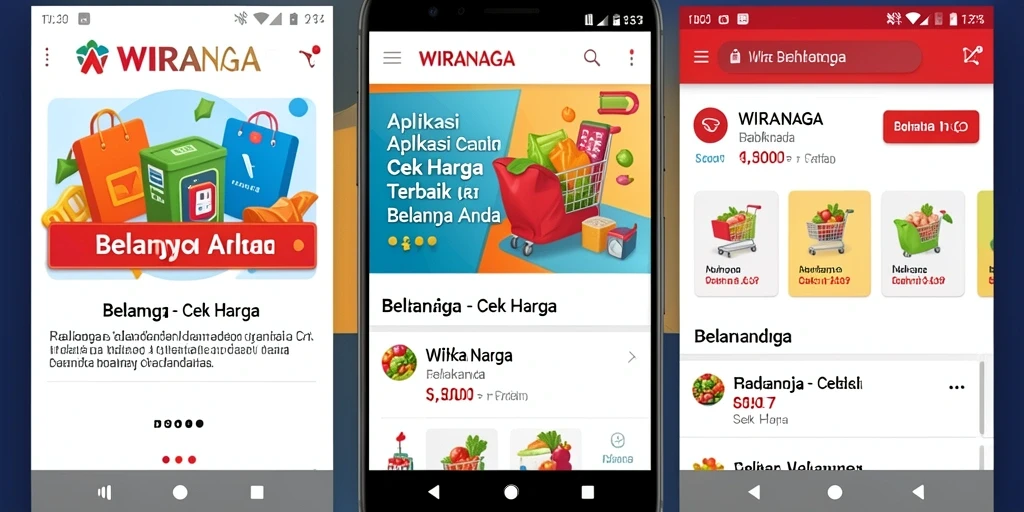 Antarmuka WIRANAGA yang intuitif untuk cek harga produk.