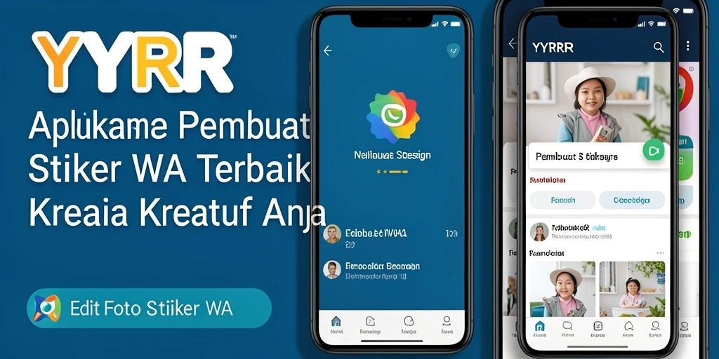 Antarmuka YYRR menunjukkan berbagai alat untuk membuat stiker WA.